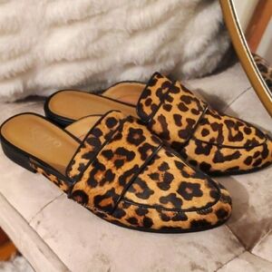 Franco Sarto Leopard Print Women's Mule Loafers